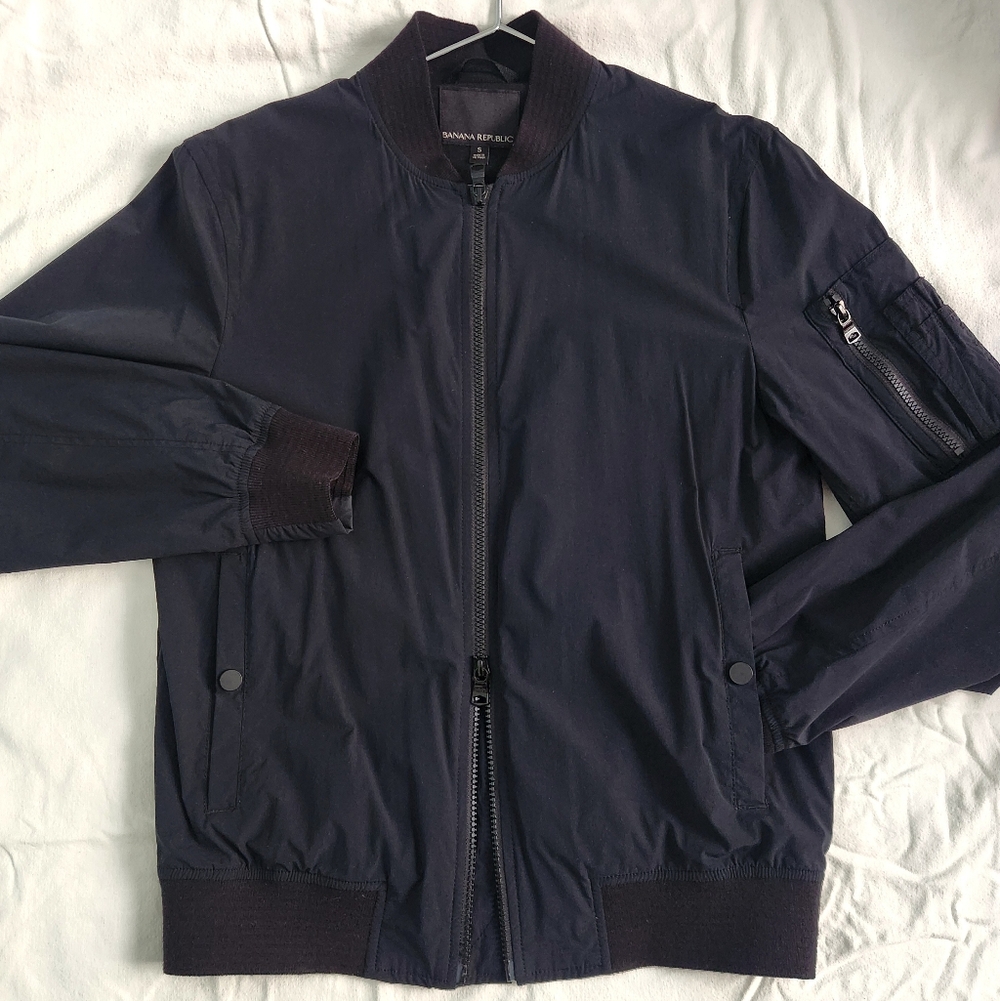 NWOT Banana Republic Men's Navy Bomber Jacket